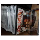 Box of music cds and a camping light Box of music cds and a camping light