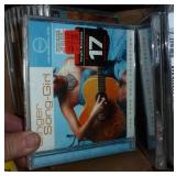 Box of music cds and a camping light Box of music cds and a camping light