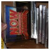 Box of music cds and a camping light Box of music cds and a camping light