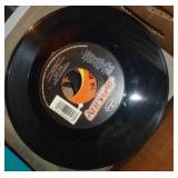 Box of 45rpm records - about 50 Box of 45rpm records - about 50
