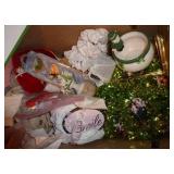 box of seasonal items including a new fiber optic turkey box of seasonal items including a new fiber optic turkey