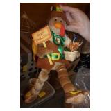 box of seasonal items including a new fiber optic turkey box of seasonal items including a new fiber optic turkey