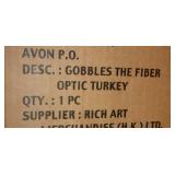 box of seasonal items including a new fiber optic turkey box of seasonal items including a new fiber optic turkey