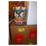 11 New boxed items - 2 house shaped ornament hangers, 2 angel soap dishes, 3 sets of 3 bear soaps on a bench, 3 wreaths, 2 carousels 11 New boxed items - 2 house shaped ornament hangers, 2 angel soap dishes, 3 sets of 3 bear soaps on a bench, 3 wreaths, 2 carousels