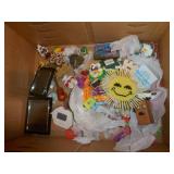 Misc box - clock, Coke figure, magnets, dog picture etc Misc box - clock, Coke figure, magnets, dog picture etc