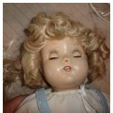 2 precious moments dolls and one large vintage/antique doll 2 precious moments dolls and one large vintage/antique doll