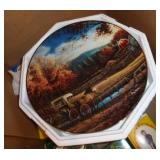 14 Wade porcelain nursery figures, Terry Redlin plate 14 Wade porcelain nursery figures, Terry Redlin plate