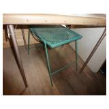 3 folding card tables and a small metal table 3 folding card tables and a small metal table