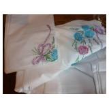 vintage hand embroidered sheet pillowcases and table cloth vintage hand embroidered sheet pillowcases and table cloth