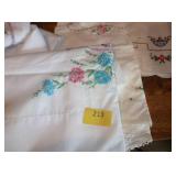 vintage hand embroidered sheet pillowcases and table cloth vintage hand embroidered sheet pillowcases and table cloth