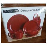New red dinnerware set service for 4 New red dinnerware set service for 4