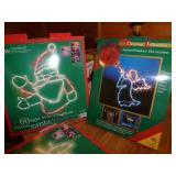 3 light up figures and 3 sets of poinsetta lights 3 light up figures and 3 sets of poinsetta lights