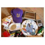 Lot of misc, fishing, string for weed whip, train clock, gloves and more Lot of misc, fishing, string for weed whip, train clock, gloves and more