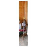Beautiful lavendar glass lightning rod ball on stand Beautiful lavendar glass lightning rod ball on stand