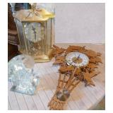 Anniversary clock, gingerbread clock, glass candle holder Anniversary clock, gingerbread clock, glass candle holder
