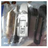 Box of misc tools, flashlights Box of misc tools, flashlights