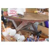wood picnic table, just needs a new paint job wood picnic table, just needs a new paint job