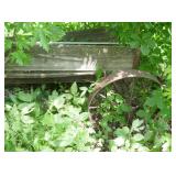 Old wagon steel frame is good, wood is toast Old wagon steel frame is good, wood is toast