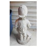 Concrete baseball boy for your yard and a heavy planter Concrete baseball boy for your yard and a heavy planter