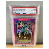 2021 Donruss Optic Trevor Lawrence Pink Rated Rookie NFL Jaguars Card - Graded PSA 8 *J