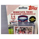 Minnesota Twins Topps Metrodome MLB 14 Baseball Card Set & 2023 Homer Hanky *J