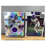 8 Minnesota Vikings NFL Football Cards with Autographs & Relics *J