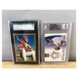 2 Graded Rookie Card Lot: 1999 Topps Adam Dunn SGC 9 & 2002 Upper Deck Huston Street BGS 9 *J
