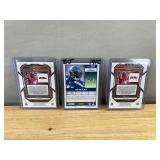3 DK Metcalf Serial Numbered NFL Football Cards - Prizm & Score *J