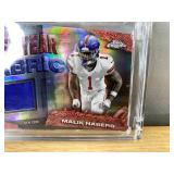 Malik Nabers 2024 Topps Chrome Football First Year Fabric Relic Rookie New York Giants Card *N