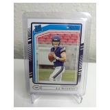 2023 Donruss J.J. McCarthy NFL Rated Rookie Football Card - Minnesota Vikings *M