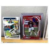 NFL Football Trading Card Lot - Graded, Inserts, Burrow, Herbert, Hurts and More Rookies, Stars *J