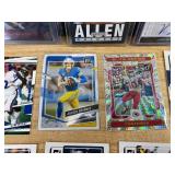 NFL Football Trading Card Lot - Graded, Inserts, Burrow, Herbert, Hurts and More Rookies, Stars *J