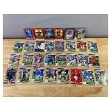30 NFL Football Cards - Assorted Players & Inserts *J