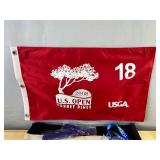 2008 U.S. Open Torrey Pines Golf Memorabilia Lot - Golf Balls, Lanyards, Flag, Towel *T