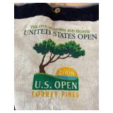 2008 U.S. Open Torrey Pines Golf Memorabilia Lot - Golf Balls, Lanyards, Flag, Towel *T