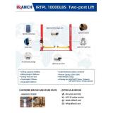 SDLANCH 10,000 Pound Two-Post Lift (IRTPL) - Blue Paint