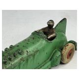 Large A.C. Williams Cast Iron Toy Race Car - Green