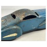 MARX Marvel Streamlined Reversible Tin Wind up Blue Bumper Car