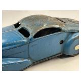 MARX Marvel Streamlined Reversible Tin Wind up Blue Bumper Car
