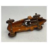 Hubley Cast Iron Toy Race Car - Orange