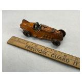 Hubley Cast Iron Toy Race Car - Orange