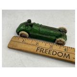A.C. Williams Two Seater Cast Iron Toy Race Car -Green