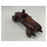 A.C. Williams Cast Iron Boat Tail Toy Race Car- Red