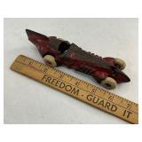 Kilgore Mfg. Co. Cast Iron Rocket Toy Race Car - Red