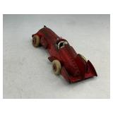 Hubley Cast Iron Toy Race Car - Red