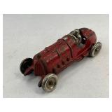 Hubley #7 Cast Iron Toy Race Car - Red