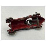 Hubley #7 Cast Iron Toy Race Car - Red