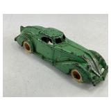Hubley Cast Iron Green Futuristic Streamline Coupe Toy Car