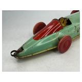 Buffalo Toys Tin Toy Race Car with Wood Wheels