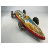 MARX Tin Litho Wind up Toy Race Car